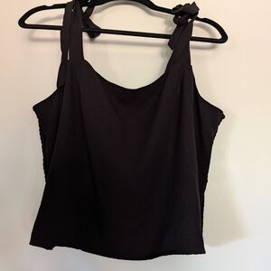 NWOT Old Navy Black Tie-Shoulder Cami